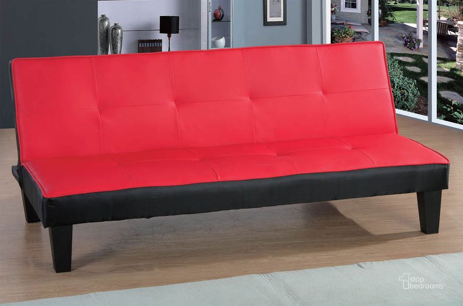 The appearance of G112 Sofa Bed (Red) designed by Glory in the modern / contemporary interior design. This red piece of furniture  was selected by 1StopBedrooms from G112 Collection to add a touch of cosiness and style into your home. Sku: G112-S-Sofa Bed. Material: Wood. Product Type: Sofa Bed. Image1