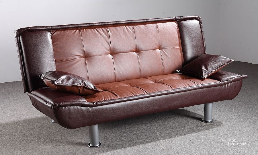 The appearance of G137 Sofa Bed (Dark Brown and Brown) designed by Glory in the modern / contemporary interior design. This brown piece of furniture  was selected by 1StopBedrooms from G137 Collection to add a touch of cosiness and style into your home. Sku: G137-S-Sofa Bed. Material: Faux Leather. Product Type: Sofa Bed. Image1