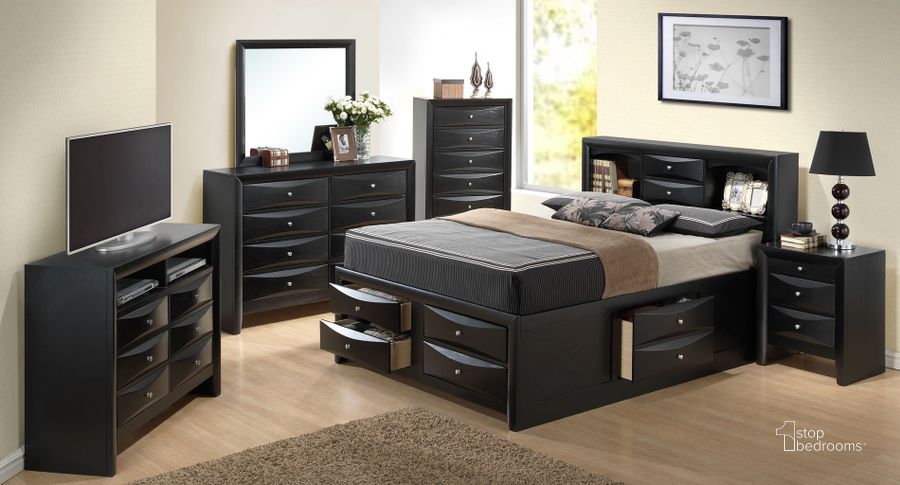 The appearance of G1500G Storage Bedroom Set designed by Glory in the transitional interior design. This black piece of furniture  was selected by 1StopBedrooms from G1500 Collection to add a touch of cosiness and style into your home. Sku: G1500G-QSB3-Queen STGE Bed HDBD;G1500G-QSB3-Queen STGE Bed FTBD;G1500G-QSB3-Queen STGE Bed Rails;G1500G-QSB3-Queen STGE Bed Drawers for Rails;G1500G-QSB3-Queen STGE Bed Drawers for FTBD;G1500G-QSB3-Queen STGE Bed Drawers for FTBD;G1500-N-Nightstand. Material: Wood. Product Type: Storage Bed. Bed Size: Queen. Image1