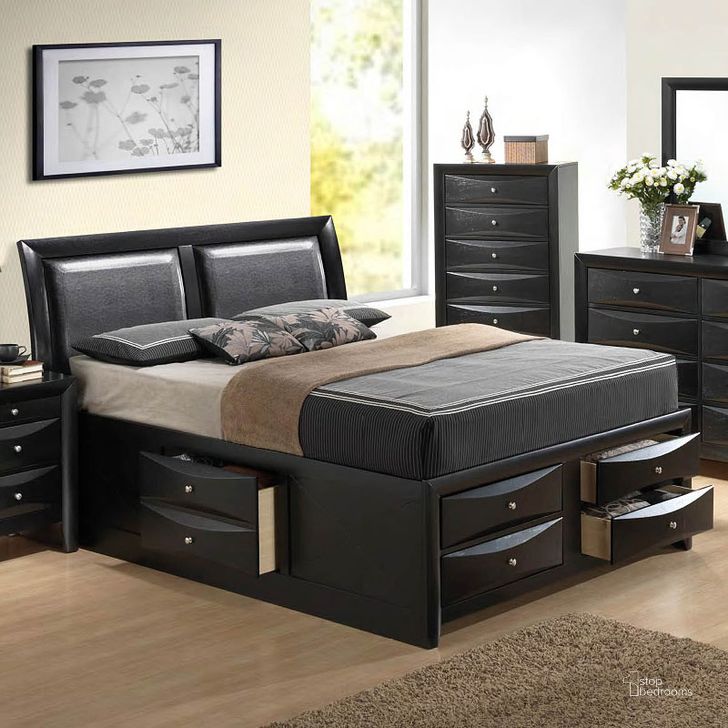 The appearance of G1500I Storage Bed (King) designed by Glory in the transitional interior design. This black piece of furniture  was selected by 1StopBedrooms from G1500 Collection to add a touch of cosiness and style into your home. Sku: G1500I-KSB4-King STGE Bed HDBD;G1500I-KSB4-King STGE Bed FTBD;G1500I-KSB4-King STGE Bed Rails;G1500I-KSB4-King STGE Bed Drawers for Rails;G1500I-KSB4-King STGE Bed Drawers for FTBD;G1500I-KSB4-King STGE Bed Drawers for FTBD. Bed Type: Storage Bed. Material: Wood. Product Type: Storage Bed. Bed Size: King.