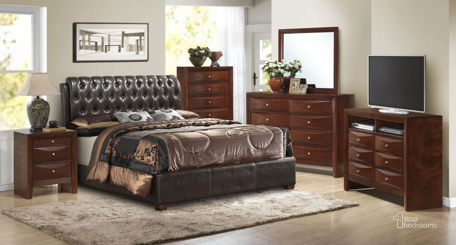 The appearance of G1550 Upholstered Bedroom Set designed by Glory in the transitional interior design. This cherry piece of furniture  was selected by 1StopBedrooms from G1550 Collection to add a touch of cosiness and style into your home. Sku: G1550C-QB-UP-Queen Bed  Headboard & Footboard & Rails;G1550-N-Nightstand. Material: Upholstered. Product Type: Panel Bed. Bed Size: Queen. Image1