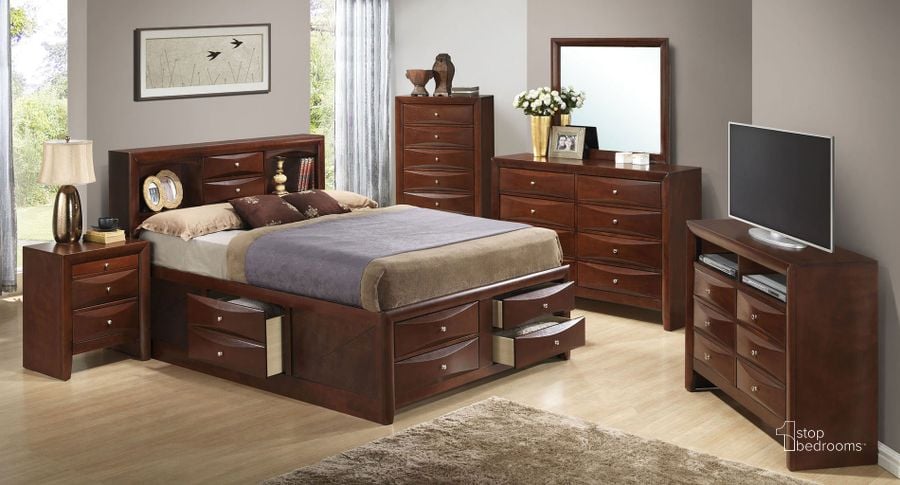 The appearance of G1550G Bookcase Storage Bedroom Set designed by Glory in the transitional interior design. This cherry piece of furniture  was selected by 1StopBedrooms from G1550 Collection to add a touch of cosiness and style into your home. Sku: G1550G-QSB3-Queen STGE Bed HDBD;G1550G-QSB3-Queen STGE Bed FTBD;G1550G-QSB3-Queen STGE Bed Rails;G1550G-QSB3-Queen STGE Bed Drawers for Rails;G1550G-QSB3-Queen STGE Bed Drawers for FTBD;G1550G-QSB3-Queen STGE Bed Drawers for FTBD;G1550-N-Nightstand. Material: Wood. Product Type: Storage Bed. Bed Size: Queen. Image1