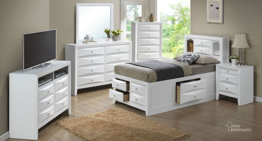 The appearance of G1570G Youth Bookcase Storage Bedroom Set designed by Glory in the transitional interior design. This white piece of furniture  was selected by 1StopBedrooms from G1570 Collection to add a touch of cosiness and style into your home. Sku: G1570G-TSB3-Twin STGE Bed HDBD;G1570G-TSB3-Twin STGE Bed FTBD;G1570G-TSB3-Twin STGE Bed Rails;G1570G-TSB3-Twin STGE Bed Drawers for Rails;G1570G-TSB3-Twin STGE Bed Drawers for FTBD;G1570G-TSB3-Twin STGE Bed Drawers for FTBD;G1570-N-Nightstand. Material: Wood. Product Type: Storage Bed. Bed Size: Twin. Image1