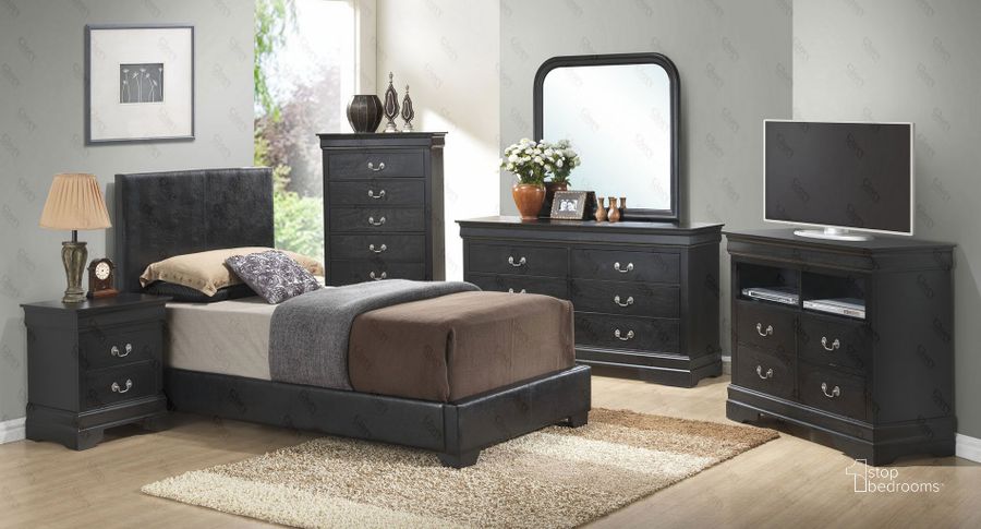 The appearance of G1850 Youth Upholstered Bedroom Set designed by Glory in the traditional interior design. This black piece of furniture  was selected by 1StopBedrooms from G3150 Collection to add a touch of cosiness and style into your home. Sku: G1850-TB-UP;G0001-T;G3150-N-Nightstand. Material: Wood. Product Type: Platform Bed. Bed Size: Twin. Image1