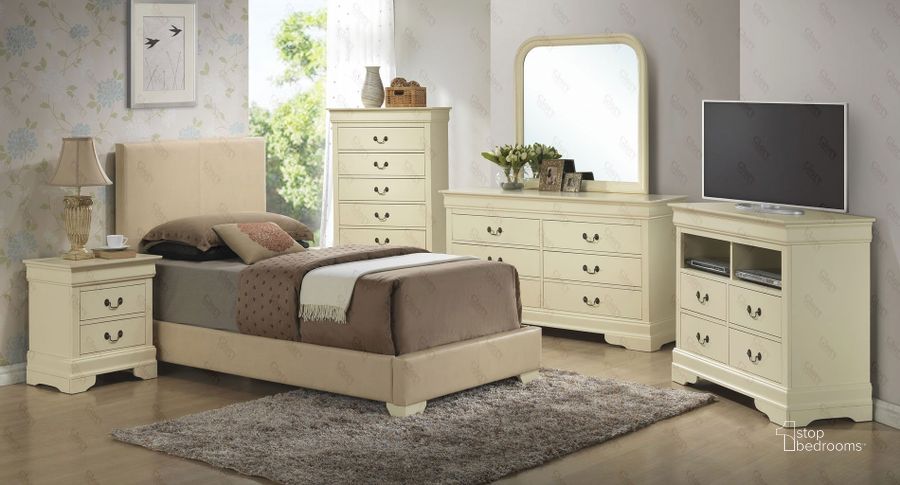 The appearance of G1875 Youth Upholstered Bedroom Set designed by Glory in the traditional interior design. This beige piece of furniture  was selected by 1StopBedrooms from G3175 Collection to add a touch of cosiness and style into your home. Sku: G1875-TB-UP;G0001-T;G3175-N-Nightstand. Material: Wood. Product Type: Platform Bed. Bed Size: Twin. Image1