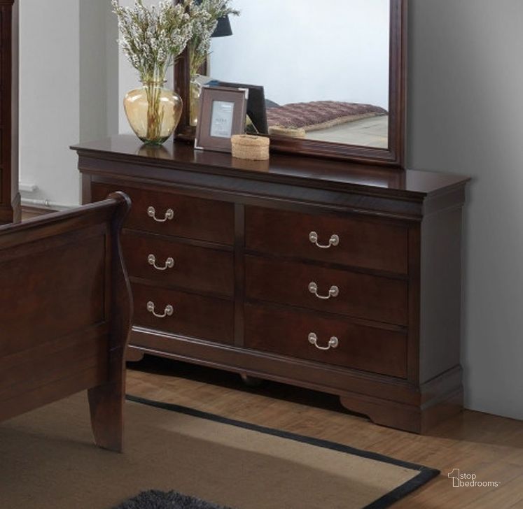 The appearance of G2125 Dresser designed by Glory in the traditional interior design. This cherry piece of furniture  was selected by 1StopBedrooms from G21 Collection to add a touch of cosiness and style into your home. Sku: G2125-D-Dresser. Material: Wood. Product Type: Dresser.