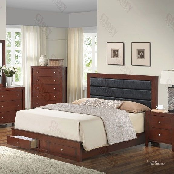 The appearance of G2400C Youth Storage Bed (Full) designed by Glory in the transitional interior design. This cherry piece of furniture  was selected by 1StopBedrooms from G2400 Collection to add a touch of cosiness and style into your home. Sku: G2400C-FSB-Full  Bed  Headboard;G2400C-FSB-Full Bed  Footboard;G2400C-FSB-Full Bed  Rails;G2400C-FSB-Full Bed  Footboard Drawers. Bed Type: Storage Bed. Material: Wood. Product Type: Storage Bed. Bed Size: Full.