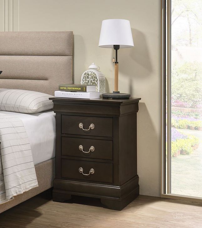 The appearance of Louis Phillipe 3 Drawer Nightstand (Gray) designed by Glory in the traditional interior design. This gray piece of furniture  was selected by 1StopBedrooms from Louis Phillipe Collection to add a touch of cosiness and style into your home. Sku: G3105-3N-3 Drawer Nightstand. Material: Wood. Product Type: Nightstand. Image1