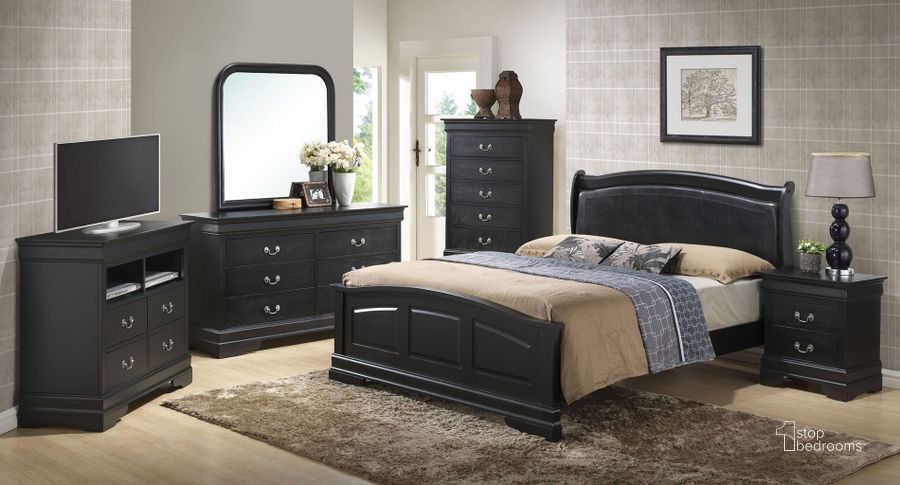 The appearance of G3150 Upholstered Headboard Bedroom Set designed by Glory in the traditional interior design. This black piece of furniture  was selected by 1StopBedrooms from G3150 Collection to add a touch of cosiness and style into your home. Sku: G3150C-QB2-Queen  Bed  Headboard;G3150C-QB2-Queen  Bed  Footboard;G3150C-QB2-Queen Bed  Rails;G3150-N-Nightstand. Material: Leather. Bed Size: Queen. Product Type: Upholstered Bed. Image1