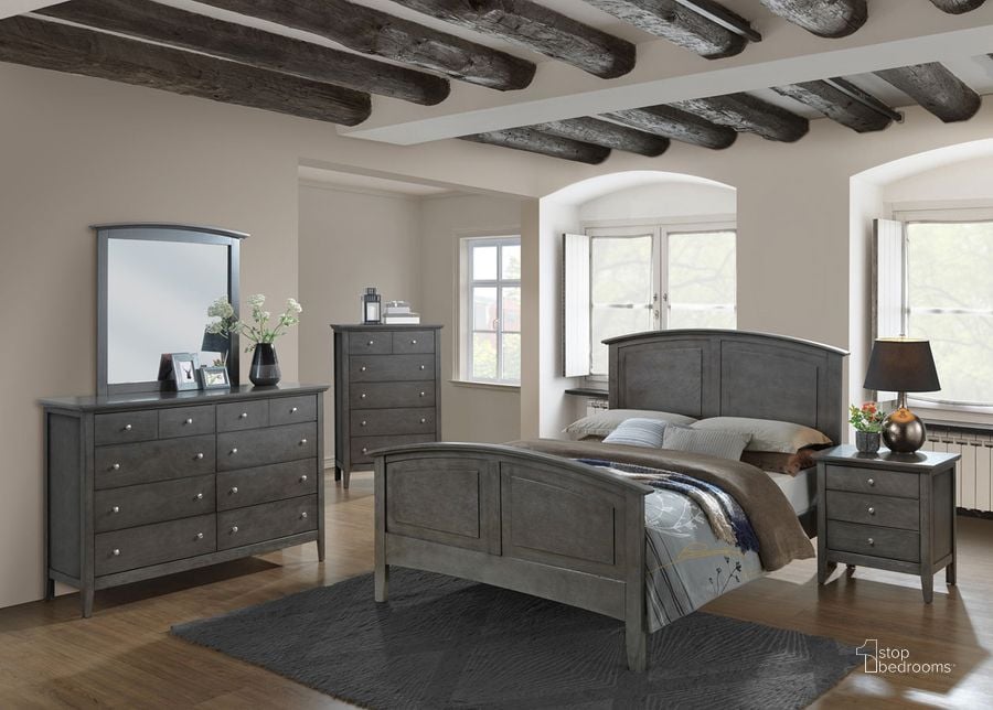 The appearance of G5405A Panel Bedroom Set designed by Glory in the modern / contemporary interior design. This gray piece of furniture  was selected by 1StopBedrooms from G54 Collection to add a touch of cosiness and style into your home. Sku: G5405A-QB-Queen Bed  Headboard & Footboard;G5405A-QB-Queen Bed  Rails;G5405-N-3 Drawer Nightstand. Material: Wood. Product Type: Panel Bed. Bed Size: Queen. Image1