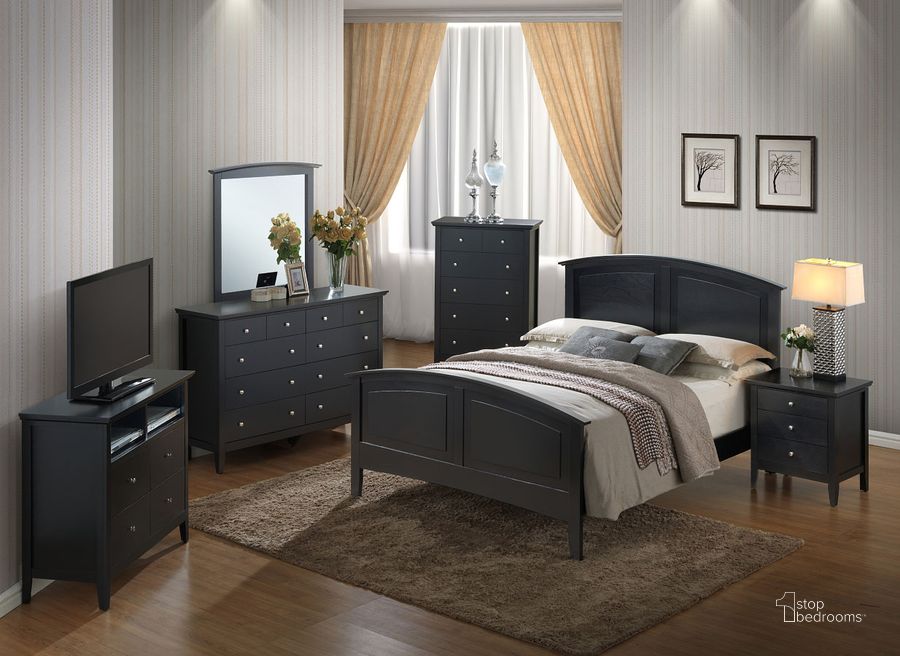 The appearance of G5450 Panel Bedroom Set (Black) designed by Glory in the transitional interior design. This black piece of furniture  was selected by 1StopBedrooms from G54 Collection to add a touch of cosiness and style into your home. Sku: G5450A-QB-Queen Bed  Headboard & Footboard;G5450A-QB-Queen Bed  Rails;G5450-N-3 Drawer Nightstand. Material: Wood. Product Type: Panel Bed. Bed Size: Queen. Image1