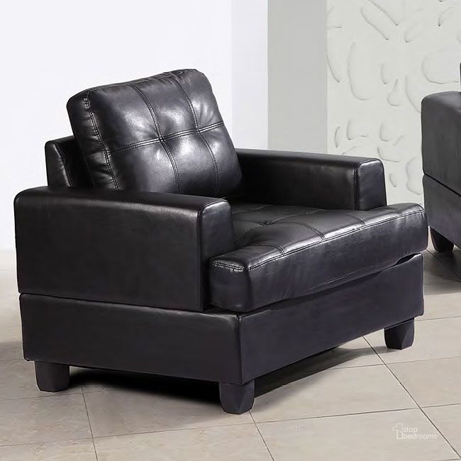 The appearance of G583 Chair (Black) designed by Glory in the transitional interior design. This black piece of furniture  was selected by 1StopBedrooms from G583 Collection to add a touch of cosiness and style into your home. Sku: G583A-C-Chair. Material: Faux Leather. Product Type: Chair.