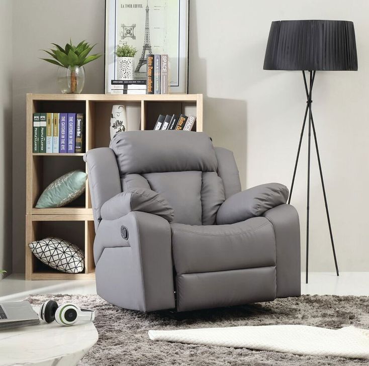 The appearance of G681 Rocker Recliner (Gray) designed by Glory in the modern / contemporary interior design. This gray piece of furniture  was selected by 1StopBedrooms from G68 Collection to add a touch of cosiness and style into your home. Sku: G681-RC-Rocker Recliner. Material: Faux Leather. Product Type: Recliners and Rocker. Image1