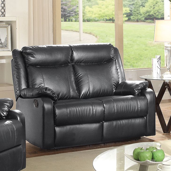 The appearance of G761 Double Reclining Loveseat (Black) designed by Glory in the modern / contemporary interior design. This black piece of furniture  was selected by 1StopBedrooms from G76 Collection to add a touch of cosiness and style into your home. Sku: G761A-RL-Double Reclining Love Seat. Material: Faux Leather. Product Type: Reclining Loveseat. Image1