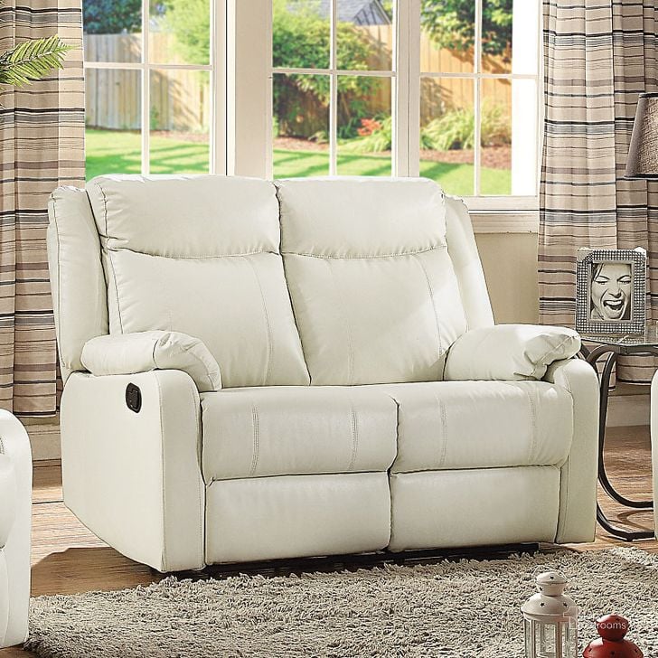 The appearance of G762 Double Reclining Loveseat (Pearl) designed by Glory in the modern / contemporary interior design. This pearl piece of furniture  was selected by 1StopBedrooms from G76 Collection to add a touch of cosiness and style into your home. Sku: G762A-RL-Double Reclining Love Seat. Material: Faux Leather. Product Type: Reclining Loveseat. Image1