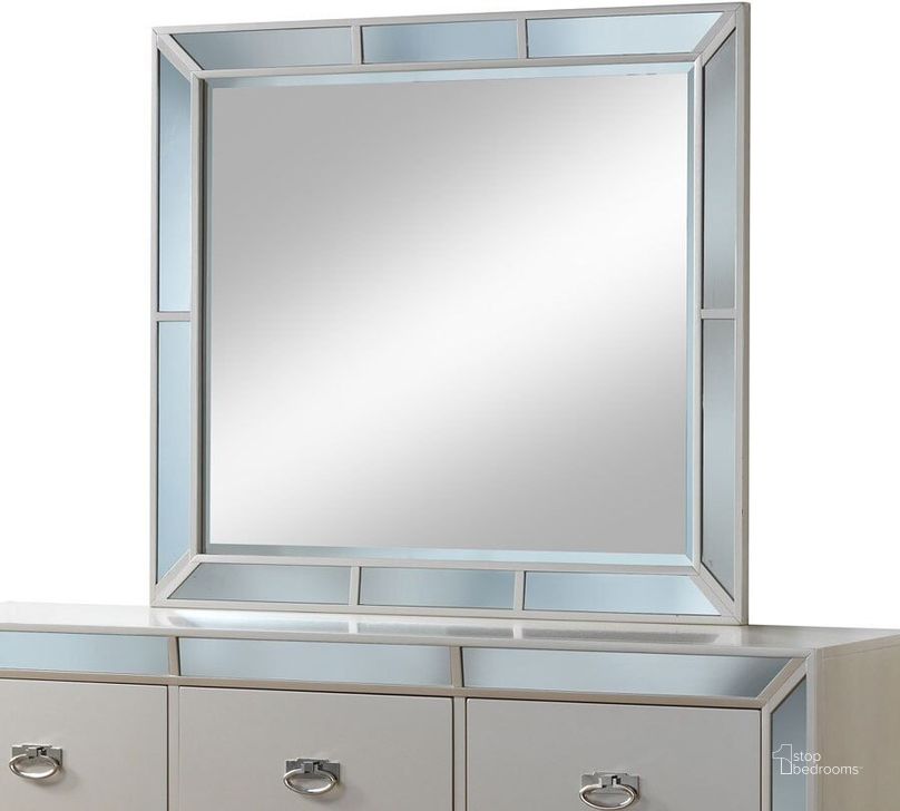 The appearance of G8100 Mirror designed by Glory in the transitional interior design. This pearl piece of furniture  was selected by 1StopBedrooms from G81 Collection to add a touch of cosiness and style into your home. Sku: G8100-M-Mirror. Material: Wood. Product Type: Dresser Mirror.
