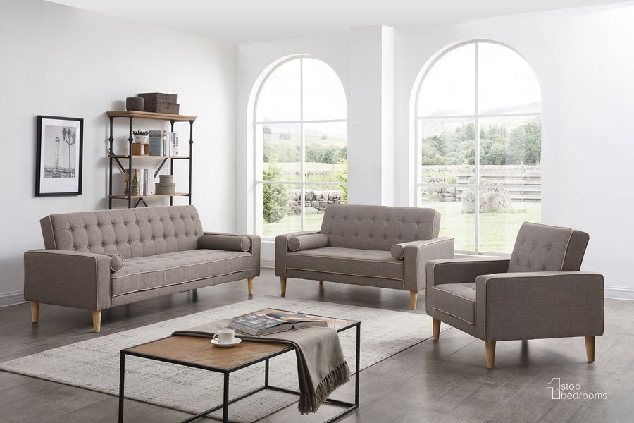 The appearance of Andrews Living Room Set (Gray) designed by Glory in the transitional interior design. This gray piece of furniture  was selected by 1StopBedrooms from Andrews Collection to add a touch of cosiness and style into your home. Sku: G839A-S-Sofa Bed;G839A-L-Loveseat Bed Base;G839A-L-Loveseat Bed Arms. Material: Fabric. Product Type: Living Room Set. Image1