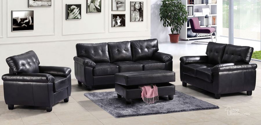The appearance of G903 Living Room Set (Black) designed by Glory in the transitional interior design. This black piece of furniture  was selected by 1StopBedrooms from G903 Collection to add a touch of cosiness and style into your home. Sku: G903A-S-BASE, CUSHION SEAT, BACK PILLOW, HARDWARE, LEG;G903A-S-ARM, BACK FRAME;G903A-L-BASE, BACK FRAME, CUSHION PILLOW, BACK PILLOW, HARDWARE, LEG;G903A-L-ARM. Material: Faux Leather. Product Type: Living Room Set. Image1