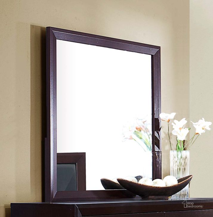 The appearance of Edina Mirror designed by Homelegance in the modern / contemporary interior design. This brown piece of furniture  was selected by 1StopBedrooms from Edina Collection to add a touch of cosiness and style into your home. Sku: 2145-6. Material: Wood. Product Type: Dresser Mirror.