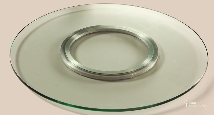The appearance of 24 Inch Round Glass Spinning Lazy Susan designed by Chintaly Imports in the modern / contemporary interior design. This clear glass piece of furniture  was selected by 1StopBedrooms from Lazy Susan Collection to add a touch of cosiness and style into your home. Sku: LAZY-SUSAN-24N. Material: Glass. Product Type: Kitchen Islands and Serving Cart.