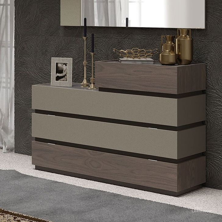The appearance of Leo Single Dresser designed by ESF in the modern / contemporary interior design. This dark brown piece of furniture  was selected by 1StopBedrooms from Leo Collection to add a touch of cosiness and style into your home. Sku: LEODRESSER. Product Type: Dresser. Material: MDF. Image1