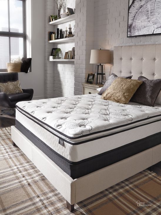 The appearance of 10 Inch Bonnell PT White King Mattress designed by Sierra Sleep by Ashley in the traditional interior design. This white piece of furniture  was selected by 1StopBedrooms from 10 Inch Bonnell PT Collection to add a touch of cosiness and style into your home. Sku: M87441. Product Type: Mattress. Bed Size: King. Size: King. Comfort Level: Firm. Mattress Top: Pillow Top. Mattress Type: Innerspring. Comfort Level: Firm. Mattress Thickness: 10". Image1