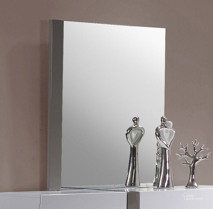 The appearance of Manila Mirror designed by Chintaly Imports in the modern / contemporary interior design. This grey/white piece of furniture  was selected by 1StopBedrooms from Manila Collection to add a touch of cosiness and style into your home. Sku: MANILA-MIR. Material: MDF. Product Type: Dresser Mirror. Image1