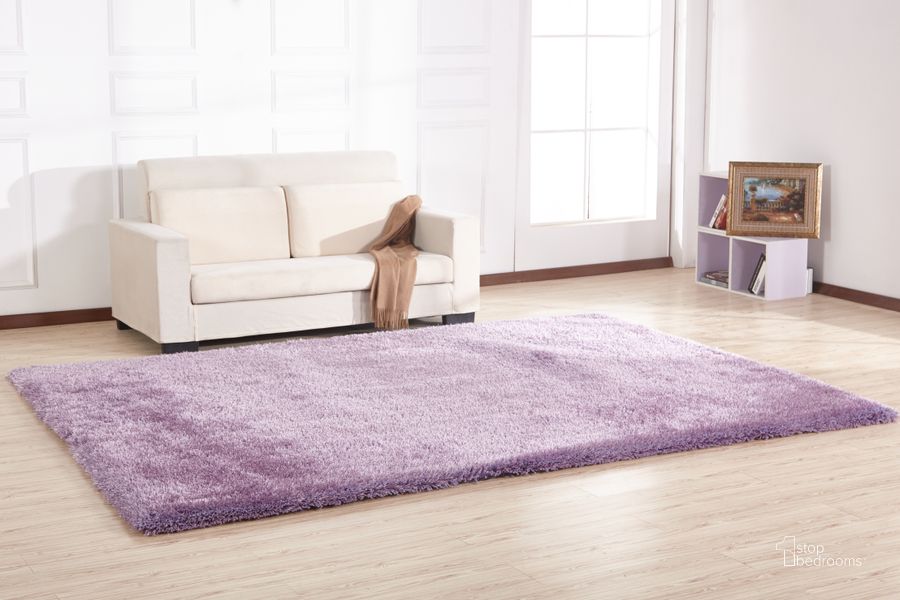 The appearance of Chubby Lavender Area Rug 5 X 7 designed by Amazing Rugs in the modern / contemporary interior design. This lavender piece of furniture  was selected by 1StopBedrooms from Chubby Collection to add a touch of cosiness and style into your home. Sku: NS2005-57. Material: Polyester. Product Type: Area Rugs. Image1