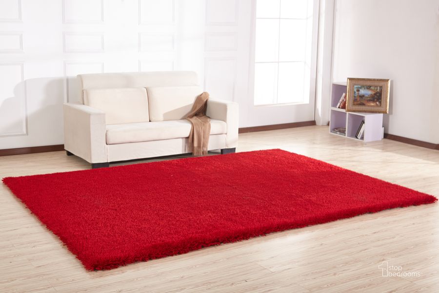 The appearance of Chubby Red Area Rug 5 X 7 designed by Amazing Rugs in the modern / contemporary interior design. This red piece of furniture  was selected by 1StopBedrooms from Chubby Collection to add a touch of cosiness and style into your home. Sku: NS2011-57. Material: Polyester. Product Type: Area Rugs. Image1
