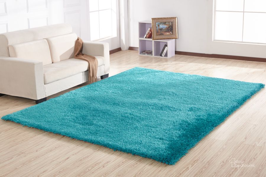 The appearance of Chubby Turquoise Area Rug 8 X 11 designed by Amazing Rugs in the modern / contemporary interior design. This turquoise piece of furniture  was selected by 1StopBedrooms from Chubby Collection to add a touch of cosiness and style into your home. Sku: NS2017-811. Material: Polyester. Product Type: Area Rugs. Image1