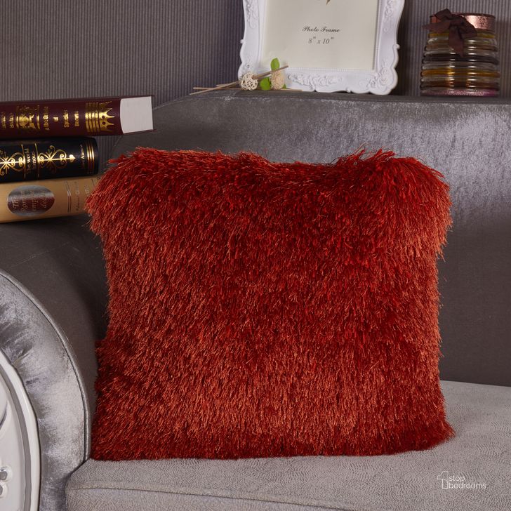The appearance of Decorative Shaggy Pillow In Rust 18 X 18 designed by Amazing Rugs in the modern / contemporary interior design. This rust piece of furniture  was selected by 1StopBedrooms from Decorative Collection to add a touch of cosiness and style into your home. Sku: PIL-NS-2017. Material: Polyester. Product Type: Pillow.