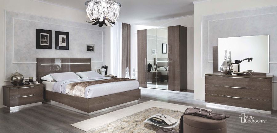 The appearance of Platinum Legno Bedroom Set designed by ESF in the modern / contemporary interior design. This brown piece of furniture  was selected by 1StopBedrooms from Platinum Collection to add a touch of cosiness and style into your home. Sku: PLATINUMBEDQSLEGNO;WFRAMEQSCAMELBENT;PLATINUMN/S. Bed Size: Queen. Material: MDF. Product Type: Low Profile Bed. Image1