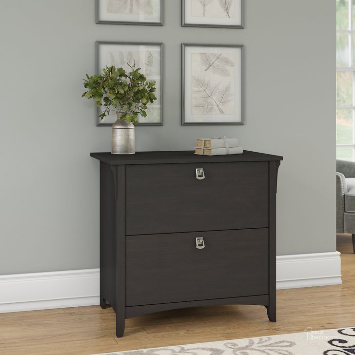 The appearance of Bush Furniture Salinas Lateral File Cabinet in Vintage Black designed by Bush Furniture in the transitional interior design. This black piece of furniture  was selected by 1StopBedrooms from Salinas Collection to add a touch of cosiness and style into your home. Sku: SAF132VB-03. Material: Wood. Product Type: Lateral Filing Cabinet. Image1