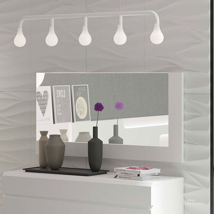 The appearance of Sara Mirror designed by ESF in the modern / contemporary interior design. This white high gloss piece of furniture  was selected by 1StopBedrooms from Sara Collection to add a touch of cosiness and style into your home. Sku: SARAMIRROR. Material: MDF. Product Type: Dresser Mirror.