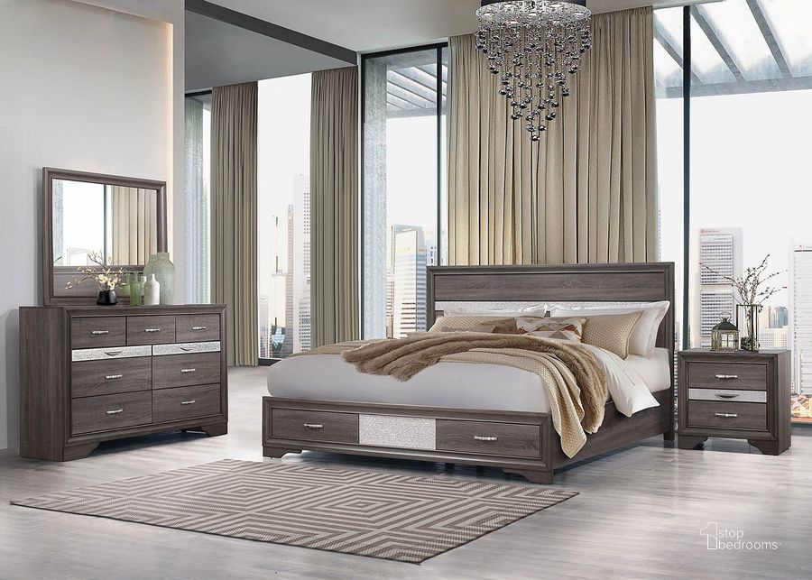 The appearance of Seville Storage Bedroom Set designed by Global Furniture USA in the modern / contemporary interior design. This grey piece of furniture  was selected by 1StopBedrooms from Seville Collection to add a touch of cosiness and style into your home. Sku: SEVILLE-MALAMINE GREY-FB SIDE RAILS;SEVILLE-MALAMINE GREY-FB-HB/FB;SEVILLE-MALAMINE GREY-FB-FB DRAWERS;SEVILLE-MALAMINE GREY-NS. Bed Type: Panel Bed. Product Type: Panel Bed. Bed Size: Full. Material: Wood Veneer. Image1