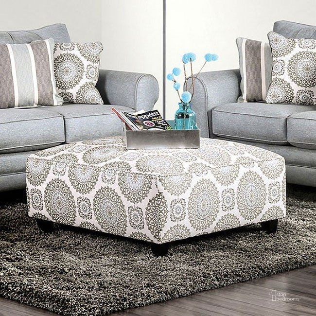 The appearance of Misty Ottoman designed by Furniture of America in the transitional interior design. This mixed piece of furniture  was selected by 1StopBedrooms from Misty Collection to add a touch of cosiness and style into your home. Sku: SM8141-OT. Material: Fabric. Product Type: Ottoman.
