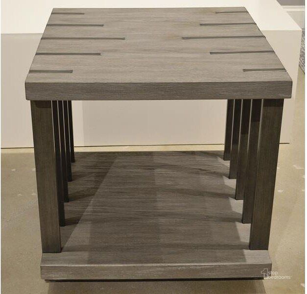 The appearance of Eldridge Weathered Gravel Rectangular End Table designed by Magnussen in the modern / contemporary interior design. This gray piece of furniture  was selected by 1StopBedrooms from Eldridge Collection to add a touch of cosiness and style into your home. Sku: T4917-03. Product Type: End Table.