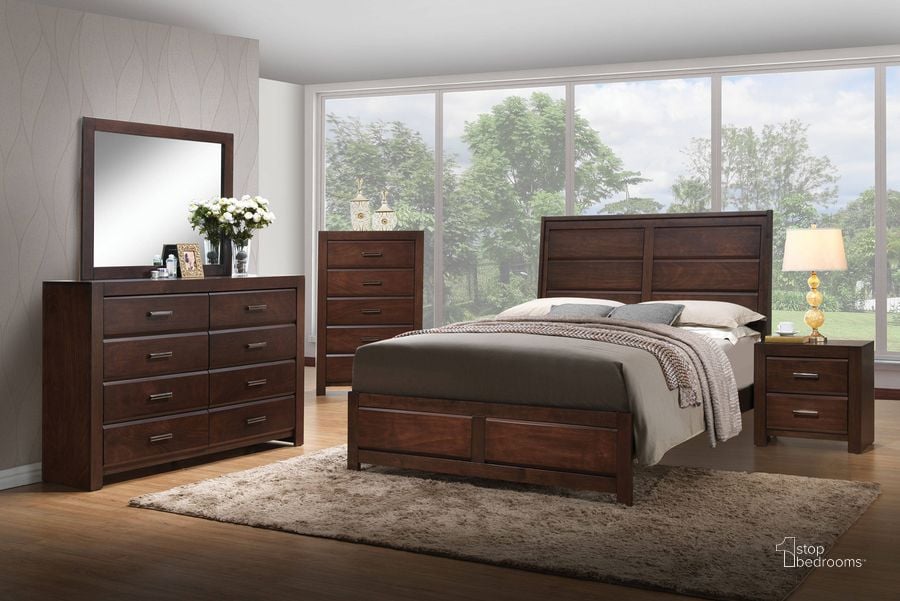 The appearance of Acme Oberreit Panel Bedroom Set in Walnut designed by ACME in the transitional interior design. This brown piece of furniture  was selected by 1StopBedrooms from Oberreit Collection to add a touch of cosiness and style into your home. Sku: 25790Q-HF;25791Q-R;25793. Bed Type: Panel Bed. Material: Wood. Product Type: Panel Bed. Bed Size: Queen. Image1