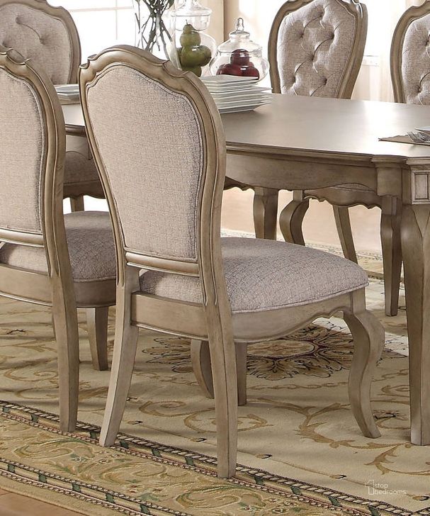 The appearance of Acme Chelmsford Side Chair in Antique Taupe (Set of 2) designed by ACME in the transitional interior design. This beige piece of furniture  was selected by 1StopBedrooms from Chelmsford Collection to add a touch of cosiness and style into your home. Sku: 66052. Material: Fabric. Product Type: Side Chair. Image1
