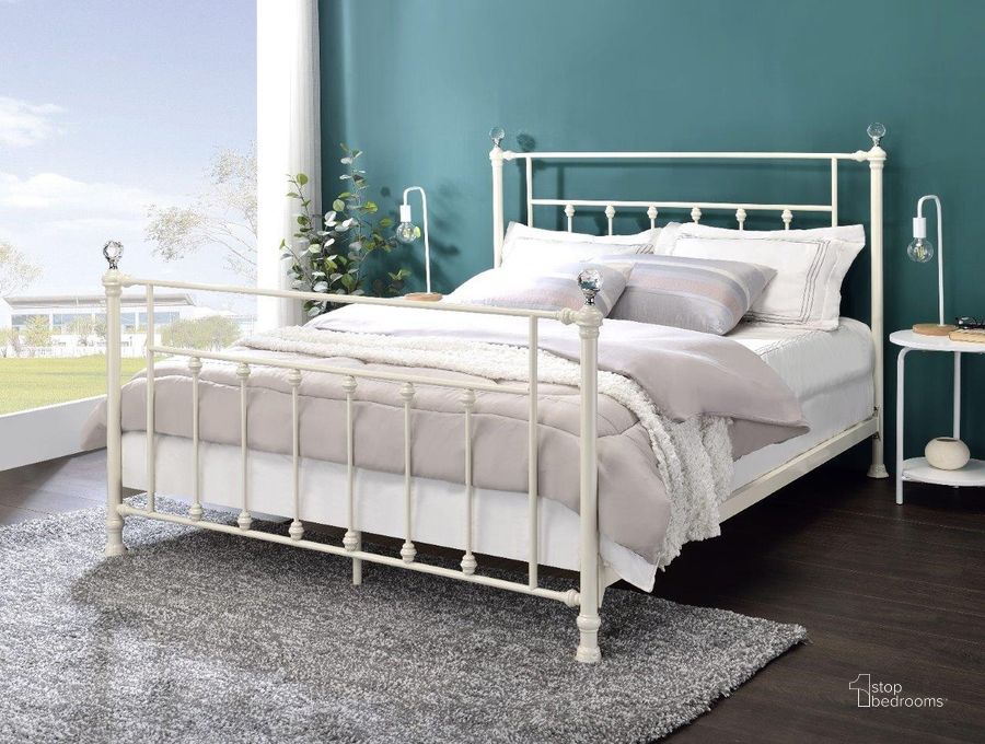 The appearance of Acme Comet Full Bed In White Finish designed by ACME in the transitional interior design. This white piece of furniture  was selected by 1StopBedrooms from Comet Collection to add a touch of cosiness and style into your home. Sku: BD00133F. Material: Metal. Bed Size: Full. Product Type: Slat / Spindle Bed. Bed Type: Slat / Spindle Bed. Image1