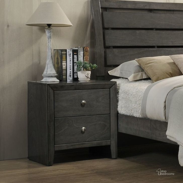 The appearance of Acme Ilana Nightstand In Gray Finish designed by ACME in the transitional interior design. This gray piece of furniture  was selected by 1StopBedrooms from Ilana Collection to add a touch of cosiness and style into your home. Sku: 28473. Material: Wood. Product Type: Nightstand. Image1