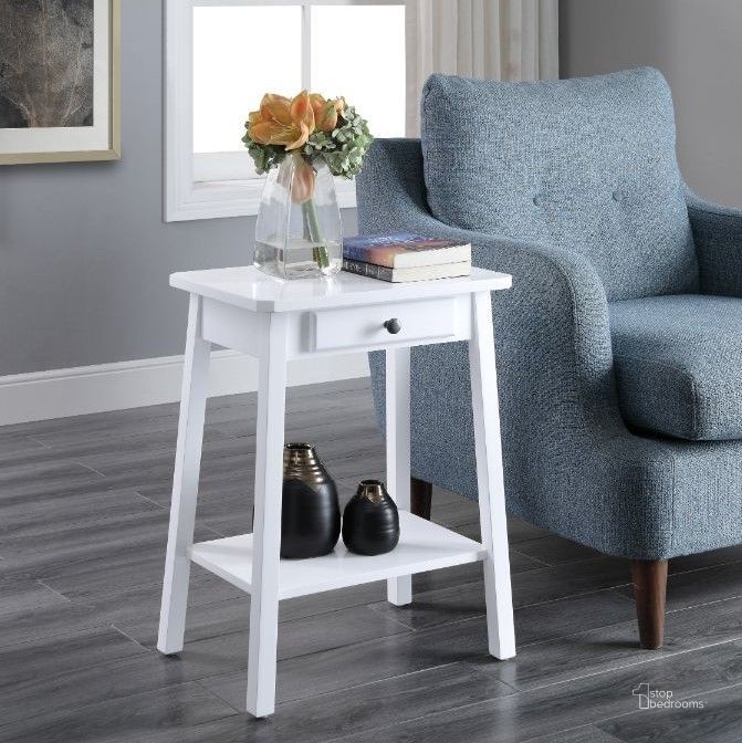 Acme Kaife Accent Table In White Finish - 1StopBedrooms