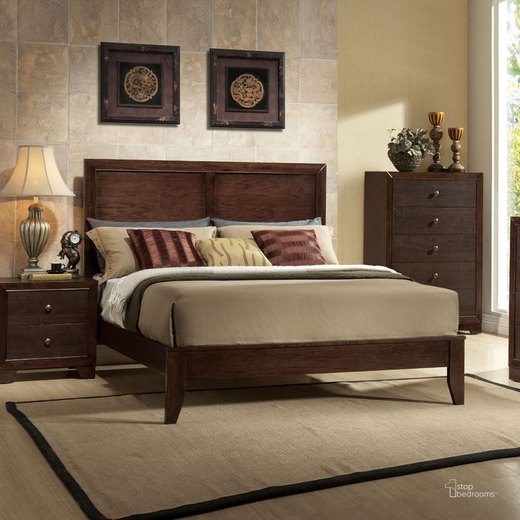 The appearance of Madison King Bed In Espresso designed by ACME in the transitional interior design. This espresso piece of furniture  was selected by 1StopBedrooms from Madison Collection to add a touch of cosiness and style into your home. Sku: 19567EK-HF;19568EK-R. Bed Type: Panel Bed. Material: Wood. Product Type: Bed. Bed Size: King. Image1
