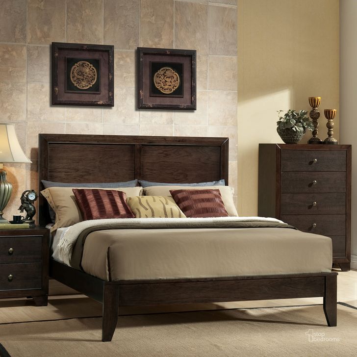 The appearance of Acme Madison Queen Panel Bed in Espresso designed by ACME in the transitional interior design. This espresso piece of furniture  was selected by 1StopBedrooms from Madison II Collection to add a touch of cosiness and style into your home. Sku: 19570Q-HF;19571Q-R. Bed Type: Panel Bed. Material: Wood. Product Type: Panel Bed. Bed Size: Queen. Image1