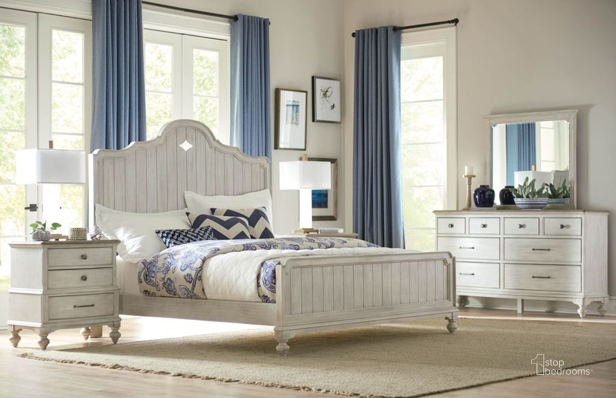 The appearance of Litchfield Sun Washed Laurel Panel Bedroom Set designed by American Drew in the modern / contemporary interior design. This gray piece of furniture  was selected by 1StopBedrooms from Litchfield Collection to add a touch of cosiness and style into your home. Sku: 750-304R;750-420. Bed Type: Panel Bed. Material: Wood. Product Type: Panel Bed. Bed Size: Queen. Image1