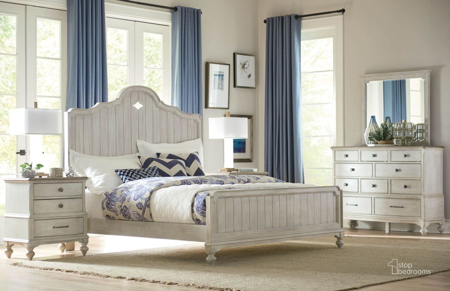 Litchfield Sun Washed Laurel King Panel Bed by American Drew