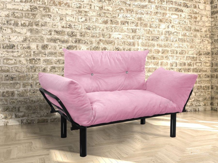 The appearance of Ada Love Seat In Pink designed by Furnia in the modern / contemporary interior design. This pink piece of furniture  was selected by 1StopBedrooms from Ada Collection to add a touch of cosiness and style into your home. Sku: 700-ADA-PINK. Material: Metal. Product Type: Loveseat. Image1