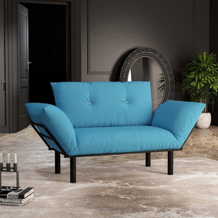 The appearance of Ada Love Seat In Turquoise designed by Furnia in the modern / contemporary interior design. This turquoise piece of furniture  was selected by 1StopBedrooms from Ada Collection to add a touch of cosiness and style into your home. Sku: 700-ADA-TURQ. Material: Metal. Product Type: Loveseat. Image1