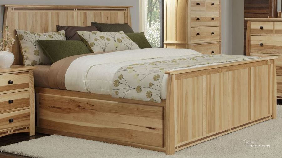 The appearance of Adamstown Natural Queen Storage Bed designed by A-America in the cabin / lodge interior design. This brown piece of furniture  was selected by 1StopBedrooms from Adamstown Collection to add a touch of cosiness and style into your home. Sku: ADANT507F;ADANT507H;ADANT507S;ADANT507Y;ADANT507Z. Bed Type: Storage Bed. Material: Wood. Product Type: Storage Bed. Bed Size: Queen. Image1