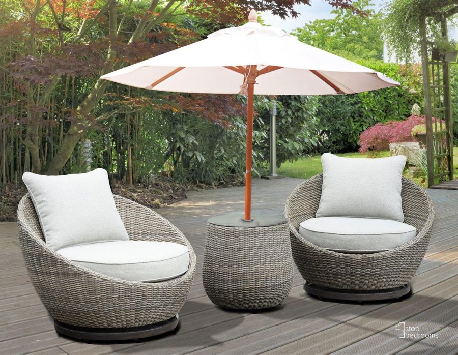 The appearance of Adeline Wicker Patio 3-Pc Set designed by Steve Silver in the transitional interior design. This brown piece of furniture  was selected by 1StopBedrooms from Adeline Collection to add a touch of cosiness and style into your home. Sku: ADE3000. Product Type: Outdoor Conversation Set. Material: Acrylic. Image1